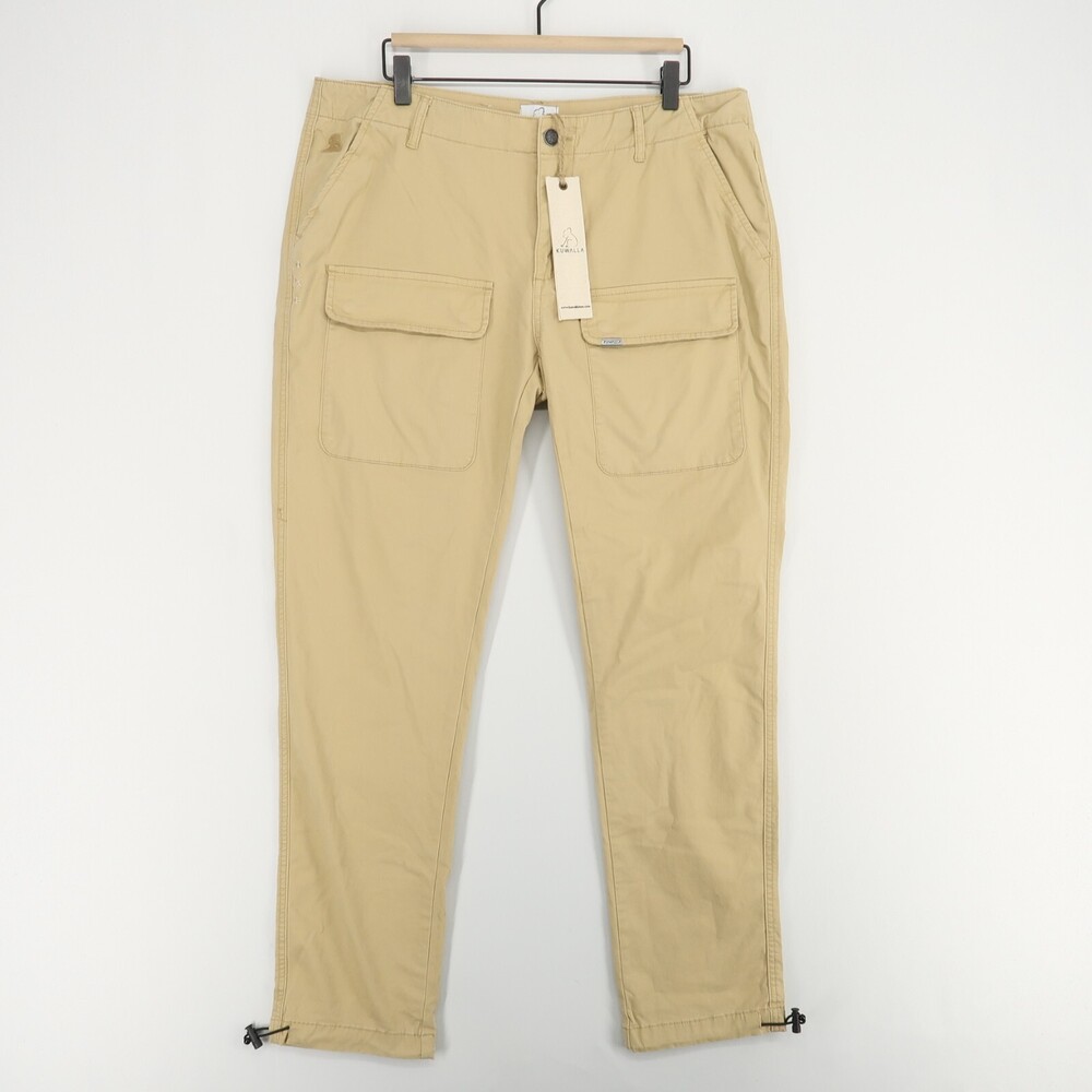 Kuwalla-Tee‎ Cargo Combat Trouser Mens 36 Light Beige Cinch Hems